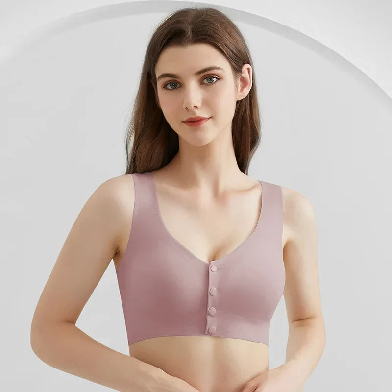 Button Soft Second-skin Bra