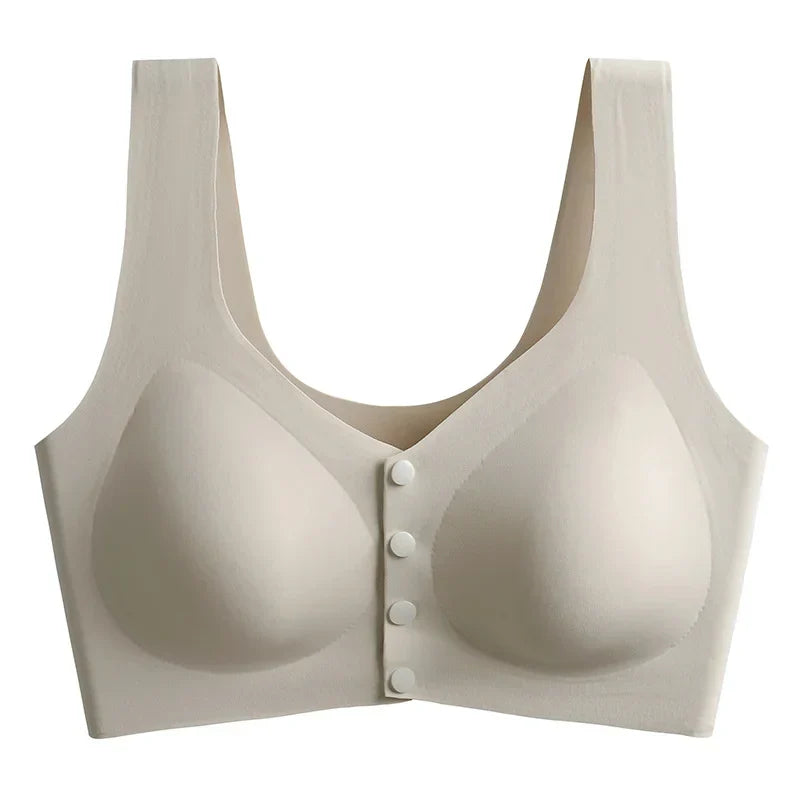 Button Soft Second-skin Bra