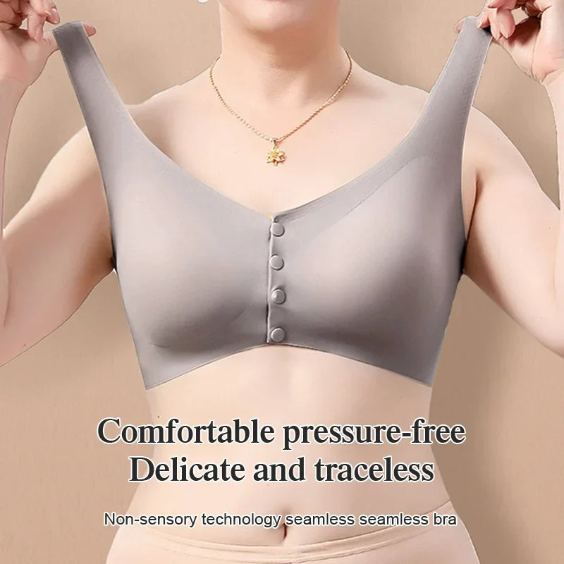 Button Soft Second-skin Bra