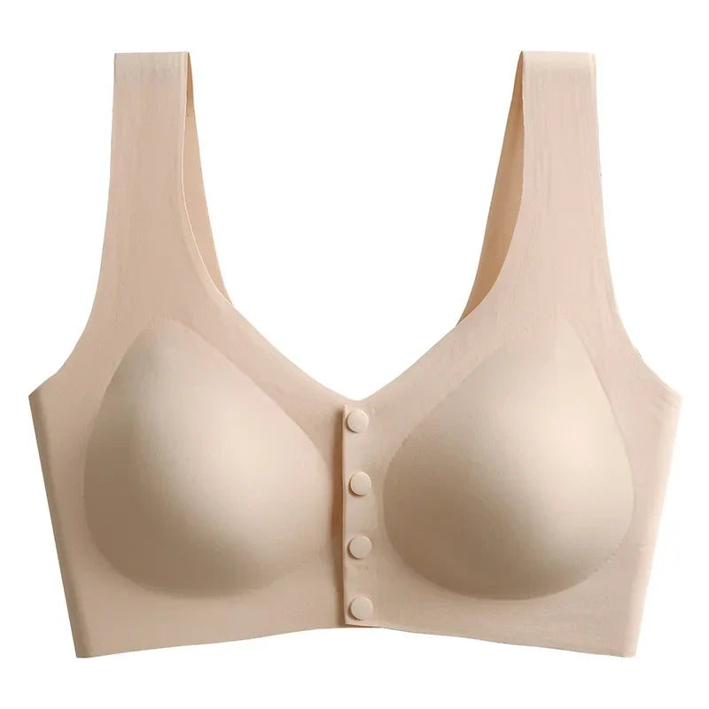 Button Soft Second-skin Bra